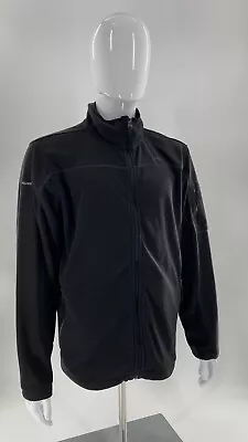 Cabela's Polartec Mens Black Fleece Jacket Full Zip Coat Hiking Outdoors Size XL • $34.99