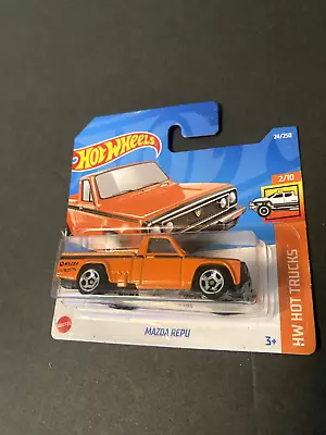 🔥Hot Wheels-MAZDA REPU TRUCK Orange Short Card 24/250 2022 HW Hot Trucks 2/10 • $2