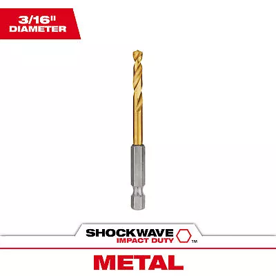 Milwaukee Shockwave Titanium Drill Bit 3/16in. Model# 48-89-4609 • $5.67