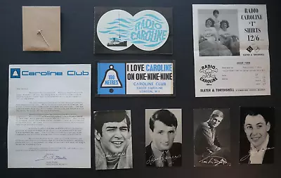 ORIGINAL 1960's RADIO CAROLINE FAN CLUB MEMORABILIA PACK • £249.99