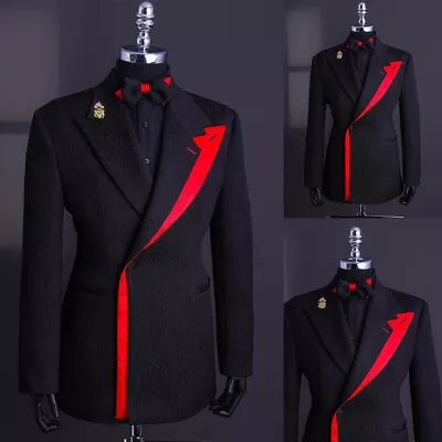 Formal Men's Autumn Suits Single Breasted Jacket Solid Pant For Wedding Banquet • $79.99