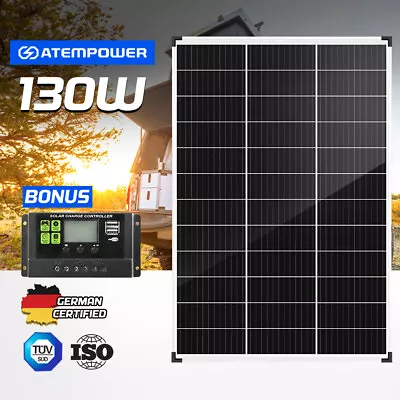 130W Solar Panel Kit Mono Generator Caravan Camping Power Battery Charging 12V • $125.95