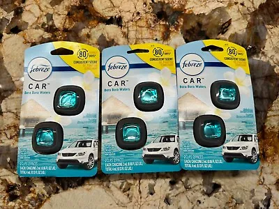 Febreze Car Air Freshener Vent Clips 6 Scent Bora Bora Water Clips Lot Of 3 NEW • $19.99
