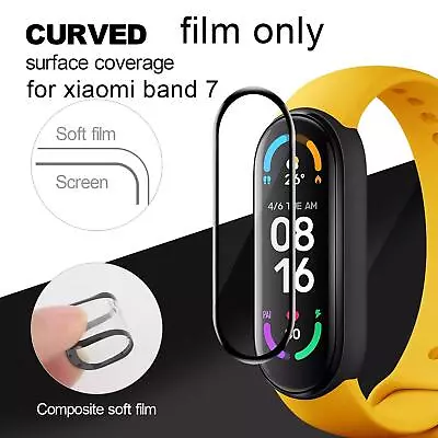  For Xiaomi Mi Band 7 NFC Full Coverage Tempered Glass Protector Screen M7 J3H1 • $5.39