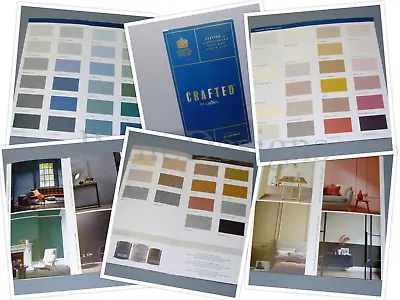 Crown Paints Crafted Flat Matt/Metallics/Suede Colour Chart Paint Guide • £2.89