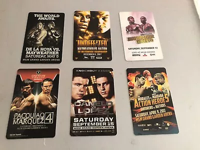 MGM Grand Las Vegas Boxing Keycard Lot Mayweather Pacquiao De La Hoya Lot Of 6 • $19.99