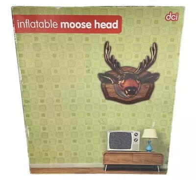 DCI Inflatable Moose Head With Antlers Plastic Blow Up Funny Wall Decor Preowned • $28.95