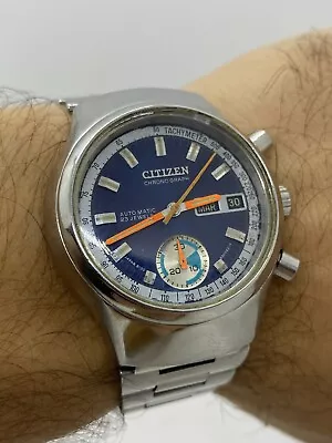 Vintage Japanese Chronograph Watch Citizen Flyback - CAL 8100A • $300