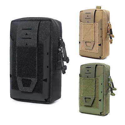 Tactical Laser Cut Molle Pouch EDC Belt Waist Pack Bag Military Phone Pocket • $12.99