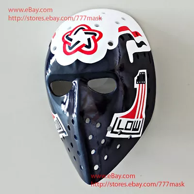 1:1 CUSTOM FIBERGLASS VINTAGE NHL ICE HOCKEY GOALIE HELMET MASK Ron Low HO107 • $139