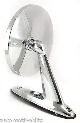 Round 114mm Car Fender / Door Mirror Universal Type In Chrome 1 Piece • $37.95