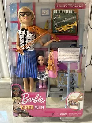 NEW Barbie & Kelly Music Teacher Violin Flute Trumpet You Can Be Anything  2018 • $18.99