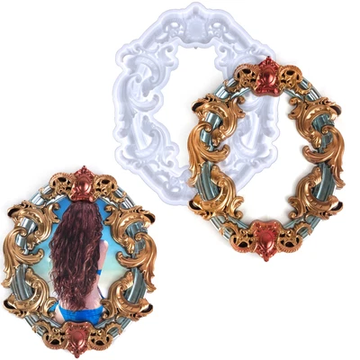 £6.95 • Buy Silicone Baroque Picture Frame Resin Mold Photo Display Epoxy Mould Home Decor