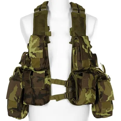 MFH® Military Tactical Lightweight Vest W/ Varios Pockets - M95 Czech Army Camo • $77.99