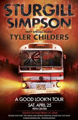$14.51 • Buy STURGILL SIMPSON  A GOOD LOOK'N TOUR  2020 DENVER CONCERT POSTER - Roots Rock