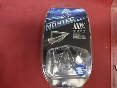 G5 Montec Fixed Blade Broadhead 100 Grain Stainless Steel 3 Pack Model# 112 • $39.99