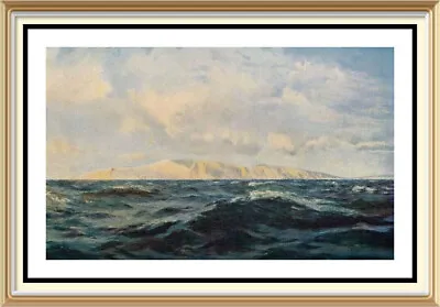 Seascape Wall Art HENRY MOORE Nautical Print NEARING THE NEEDLES Isle Of Wight • £1.75