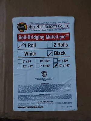 Mule Hide EPDM Self-Bridging Mate-Line Tape NOS 12  X 100 Feet!! • $200