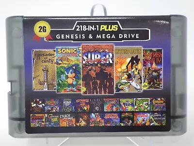 Sega Genesis Mega Drive 218 In 1 Plus Multi Cart With Battery Save • $49.95