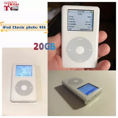£49.19 • Buy Apple IPod Classic 4th Generation White (20 GB) A1059 W/ New Battery