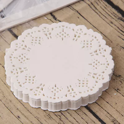 Paper Doily Round Mat Party For Fried Food Lace Brim Restaurant Placemat • $17.60