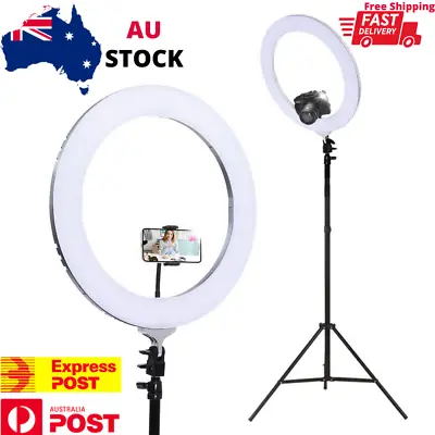 LED Ring Light 19  6500K 5800LM Dimmable Diva With Stand Make Up Studio Video • $93.95