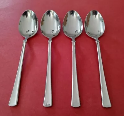 4 Mikasa VERONA Stainless SOUP SPOONS 7 5/8  Japan FREE SHIPPING • $19.99