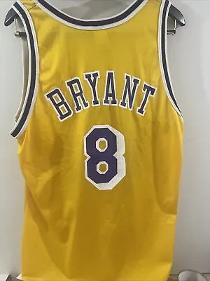 $85 • Buy 100% Authentic Rookie Kobe Bryant Vintage Champion Lakers Jersey Mens Sz 44Rare