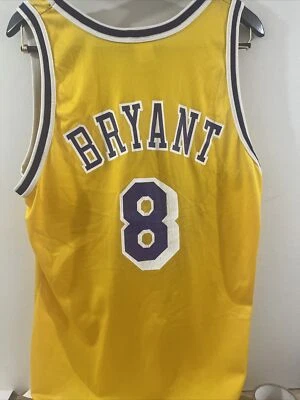 $85 • Buy 100% Authentic Rookie Kobe Bryant Vintage Champion Lakers Jersey Mens Sz 44Rare