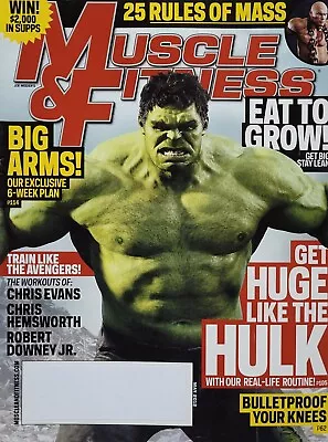 THE HULK May 2012 MUSCLE & FITNESS Magazine CHRIS HEMSWORTH / CHRIS EVANS / +++ • $4.80