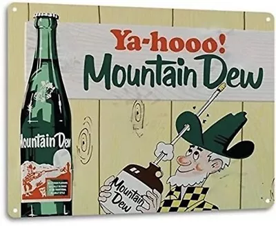 MOUNTAIN DEW TIN SIGN 11x8 Inch SODA POP TICKLE METAL YORE INNARDS DRINK DO THE • $18.32