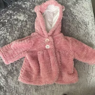 Baby Girls Pink Coat Up To 1 Month Good Condition • £5