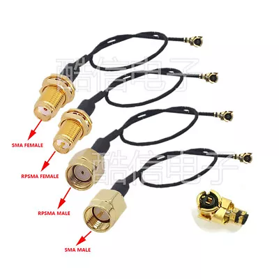 U.FL/IPX UFL IPEX To SMA RP-SMA Female Male Antenna WiFi Pigtail Cable 1.13mm • $1.25