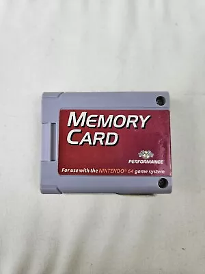 Nintendo 64 Performance Memory Card N64 Tested  • $5