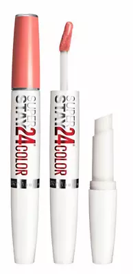 Maybelline Superstay 24 2 Step Liquid Lipstick & Balm 041 Committed Coral 2 Pk • $18.99