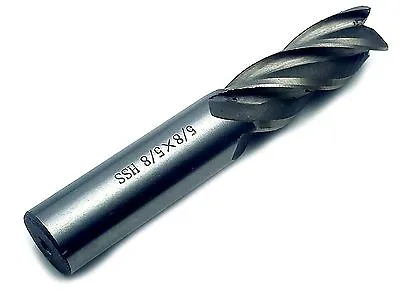 US Stock 5/8 Inch Four 4 Flute HSS & Aluminium End Mill Cutter CNC Bit • $11.14