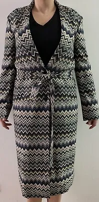 $775 • Buy NWT Authentic MISSONI Belted Multicolor ZigZag Trench Coat Size IT40 ( M) $2950