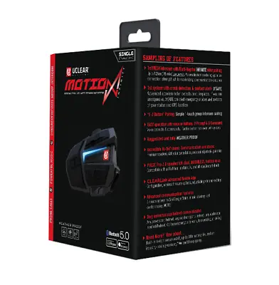 UCLEAR Motion Infinity Bluetooth MESH Helmet Intercom Audio System - Single Pack • $263.99