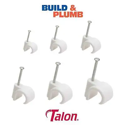 White Talon Nail In Pipe Clips 8mm 10mm 15mm 22mm 28mm Plumbing Copper Plastic • £2.99