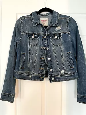 Mossimo Denim Jean Jacket  S Womens Distressed  Pre Owned Cropped • $17.99