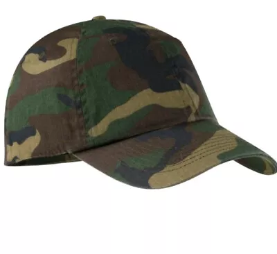 Mens CAMO Baseball Cap Camouflage 100% Cotton Army Fishing Hunting Camping NEW • £4.79