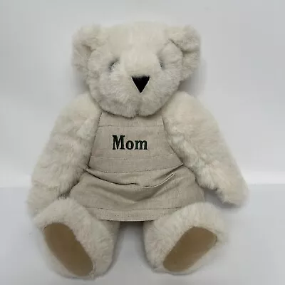 Authentic VERMONT TEDDY BEAR Classic Jointed White Plush Mom Bear 15  Blue Eyes • $25.02