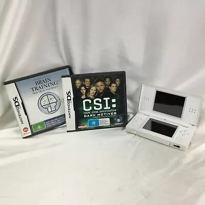 Nintendo DS Lite White Handheld Console Games & Charger (18) #452 • $67