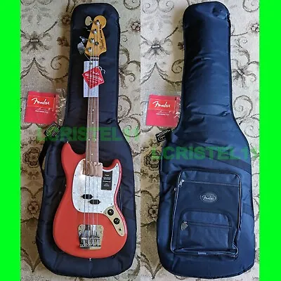 Fender Vintera '60s Mustang Electric Bass Guitar - Fiesta Red ✅ Deluxe Gig Bag • $749.99