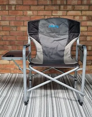 Liberty Leisure Directors Chair Grey. Folding Padded Camping Caravan Motorhome • £39.95