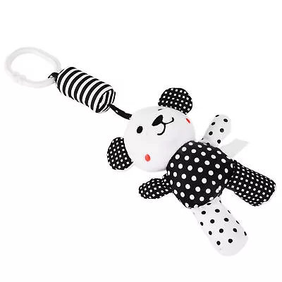 Baby Hanging Rattle Toys Black And White Stripe Stroller Plush Wind • £8.09