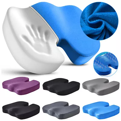 Cushion Pillow Orthopaedic Coccyx Back Pain Relief Memory Foam Office Chair UK • £9.19