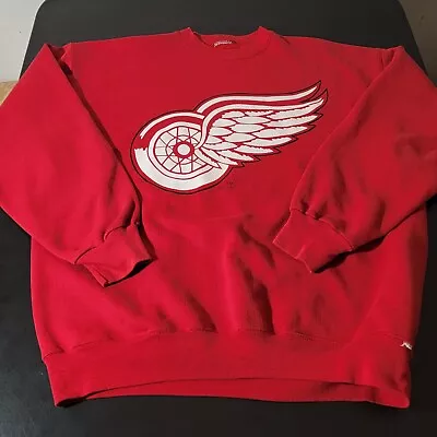 Vintage Logo 7 NHL Detroit Red Wings Pullover Sweatshirt XL • $26.95