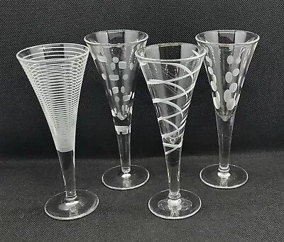 Set Of 4 Mikasa  Cheers  Cordial Glasses Excellent • $24