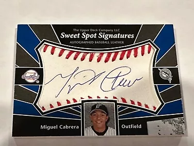 2004 UD Sweet Spot Signatures Miguel Cabrera Auto Baseball Leather #SS-MC • $49.90